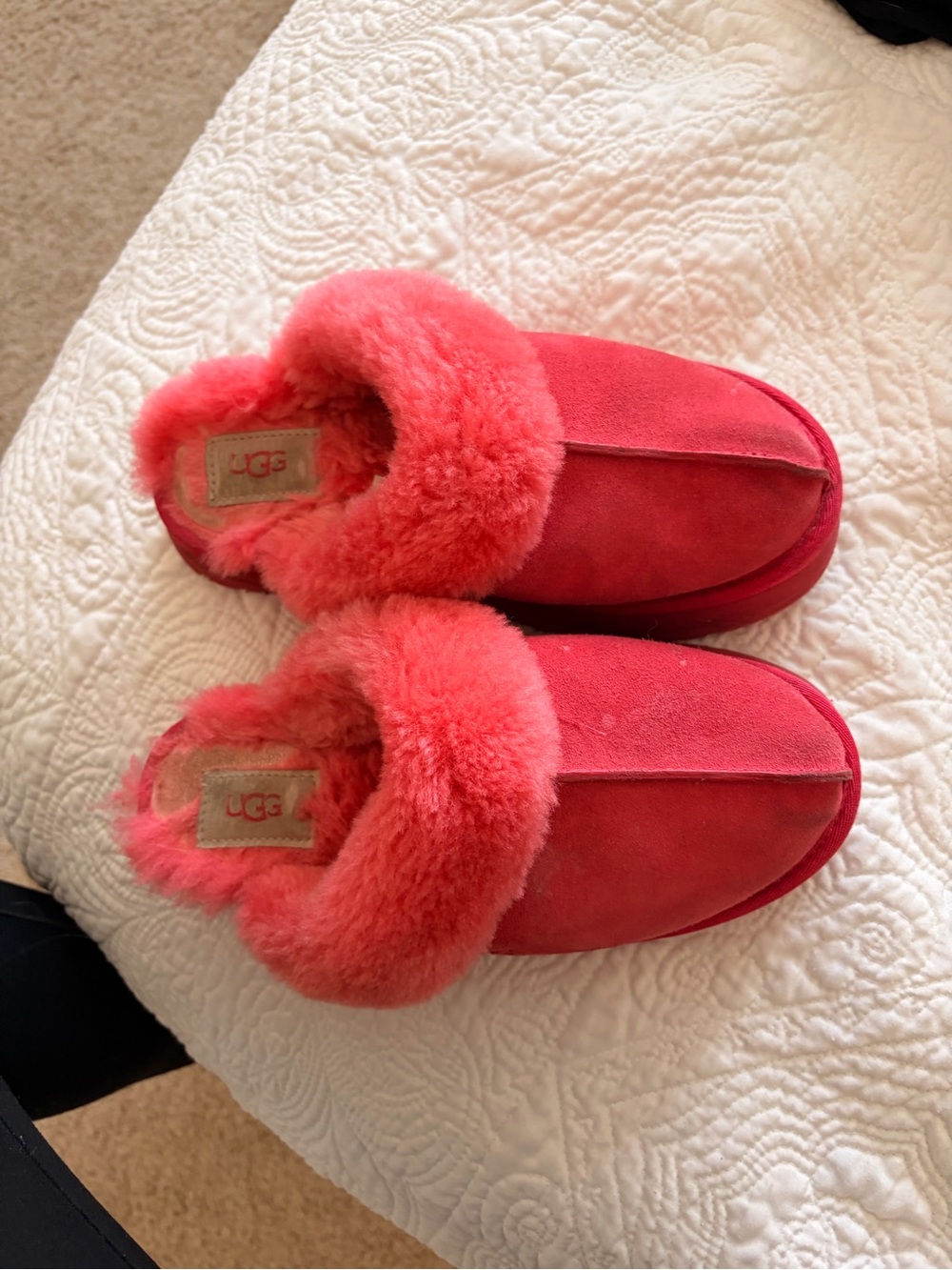 UGG Pink Cozy Sheepskin Slippers